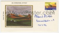 8p353 HANS BAUR signed 3x7 first day cover 1979 he was Adolf Hitler's personal pilot in Germany