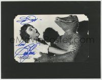 8p138 BEVERLY GARLAND signed postcard in 9x11 display 1980s c/u with monster in Alligator People!
