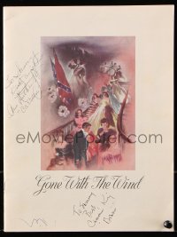8p125 GONE WITH THE WIND signed RE-CREATION souvenir program book R1989 by Cammie King AND Ann Rutherford!