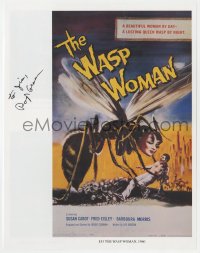 8p220 ROGER CORMAN signed book page 2000s cool one-sheet image from 1960's The Wasp Woman!