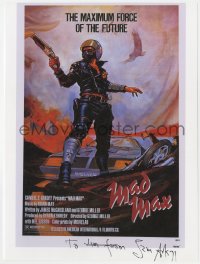 8p221 SAMUEL Z. ARKOFF signed book page 2000s cool one-sheet image from 1979's Mad Max!