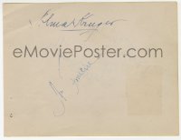 8p681 DON AMECHE/CHARLES SMITH/ALMA KRUGER signed 5x6 cut album page 1940s display it with a repro!
