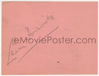 8p676 CEDRIC HARDWICKE/JOAN DAVIS signed 5x6 cut album page 1940s it can be framed with a repro!