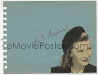 8p704 LOIS MAXWELL signed 5x6 cut album page 1940s it can be framed & displayed with a repro still!