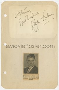 8p712 RALPH FORBES signed 3x5 cut album page 1930s it can be framed & displayed with a repro still!