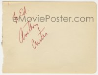 8p720 TONY CURTIS signed 5x6 cut album page 1940s it can be framed & displayed with a repro still!