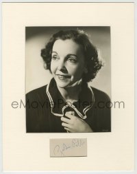 8p208 ZASU PITTS signed 2x3 cut album page 1940s ready to frame & hang on the wall!