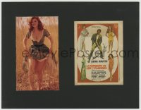 8p143 TINA LOUISE signed magazine page in 9x11 display 1980s matted w/Wrecking Crew Spanish herald!
