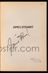 8p278 JAMES STEWART signed softcover book 1974 his illustrated biography by Howard Thompson!