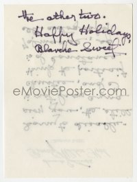 8p107 BLANCHE SWEET signed letter 1960s a fan sent her a photo to autograph that's not her!
