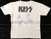 8p145 KISS signed size: extra large t-shirt 1980s by Gene Simmons, Paul Stanley, Thayer AND Singer!