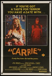 8r567 CARRIE Aust 1sh 1976 Stephen King, Sissy Spacek before and after her bloodbath at the prom!