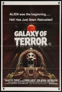 8r601 GALAXY OF TERROR Aust 1sh 1981 Hell has just been relocated, creepy astronaut image!