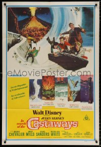 8r615 IN SEARCH OF THE CASTAWAYS Aust 1sh R1970s Jules Verne, Hayley Mills in an avalanche of adventure!