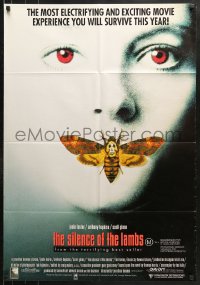 8r649 SILENCE OF THE LAMBS Aust 1sh 1991 great image of Jodie Foster with moth over mouth!