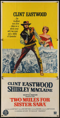 8r541 TWO MULES FOR SISTER SARA Aust 3sh 1970 Clint Eastwood & Shirley MacLaine, ultra-rare!