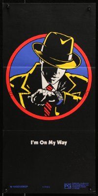 8r779 DICK TRACY teaser Aust daybill 1990 cool art of Warren Beatty as Gould's classic detective!