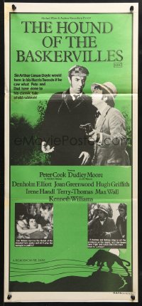 8r840 HOUND OF THE BASKERVILLES Aust daybill 1978 Peter Cook as Holmes, Moore as Dr. Watson!