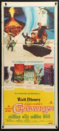 8r849 IN SEARCH OF THE CASTAWAYS Aust daybill R1970s Jules Verne, Hayley Mills in an adventure!