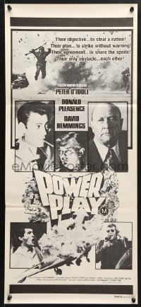 8r900 POWER PLAY Aust daybill 1979 Peter O'Toole, Eugene Amodeo, Harvey Atkin, Dick Cavett!