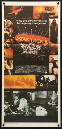 8r952 STAR TREK II Aust daybill 1982 The Wrath of Khan, Leonard Nimoy, William Shatner