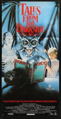 8r964 TALES FROM THE DARKSIDE Aust daybill 1990 George Romero & Stephen King, creepy art of demon!
