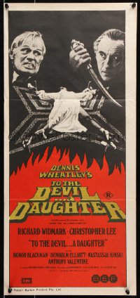 8r972 TO THE DEVIL A DAUGHTER Aust daybill 1976 Widmark, Chris Lee, young nun Nastassja Kinski!