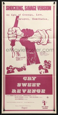 8r977 UNCLE TOM'S CABIN Aust daybill R1970s Harriet Beecher Stowe's classic, Cry Sweet Revenge!