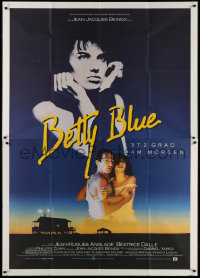 8r207 BETTY BLUE German 2p 1986 Jean-Jacques Beineix, close up of pensive Beatrice Dalle in sky!