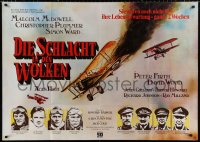 8r229 ACES HIGH German 33x47 1976 Malcolm McDowell, different WWI airplane dogfight art!