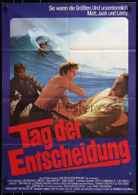 8r289 BIG WEDNESDAY German 1978 John Milius surfing classic, surfers Vincent, Katt & Busey fighting
