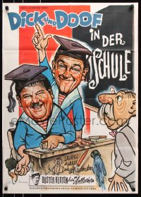 8r315 CHUMP AT OXFORD German R1961 great art of Laurel & Hardy wearing cap and gown by Heinz Bonne!
