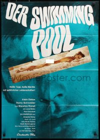 8r501 SWIMMING POOL German 1970 Jacques Deray's La Piscine, sexy naked Romy Schneider!