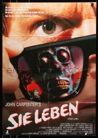 8r510 THEY LIVE German 1989 Rowdy Roddy Piper, John Carpenter, Invasion Los Angeles, different!