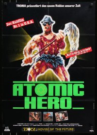8r516 TOXIC AVENGER German 1987 wacky art of a different kind of hero, Mitchell Cohen!