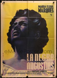 8r094 LA NEGRA ANGUSTIAS Mexican poster 1950 Maria Elena Marques, The Black Anguish, Jose Espert art!