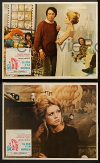 8r019 BEAR & THE DOLL 8 Mexican LCs 1970 images of sexy Brigitte Bardot, Jean-Pierre Cassel!