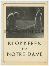 8s157 HUNCHBACK OF NOTRE DAME Danish program R1955 Charles Laughton & Maureen O'Hara, different!