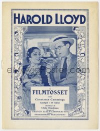 8s170 MOVIE CRAZY Danish program 1932 different images of Harold Lloyd & Constance Cummings!