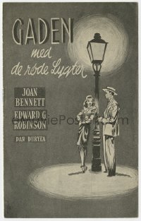 8s178 SCARLET STREET Danish program 1948 Fritz Lang, Edward G. Robinson, Joan Bennett, Lundvald art