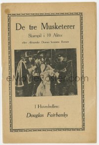 8s185 THREE MUSKETEERS Danish program R1920s Douglas Fairbanks as D'Artagnan, McLaren captured!