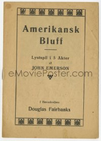 8s189 WILD & WOOLLY Danish program 1919 dude Douglas Fairbanks Sr. goes west & wins the girl!