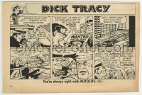 8s041 DICK TRACY magazine page 1966 Chester Gould's detective comic strip, automobile parts ad!