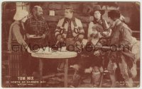 8s074 NORTH OF HUDSON BAY 3x5 arcade card 1920s Tom Mix in tense confrontation with Native Americans!