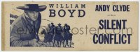 8s032 SILENT CONFLICT 4x11 drug store counter display 1948 William Boyd as Hopalong Cassidy!