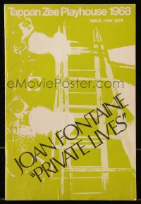 8s096 PRIVATE LIVES playbill 1968 Joan Fontaine in Noel Coward's classic play!