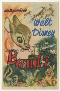 8s200 BAMBI Spanish herald 1950 Disney cartoon classic, different art with Thumper & Flower!