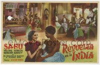8s226 DRUMS Spanish herald 1946 different image of Sabu & Valerie Hobson in mystic India!