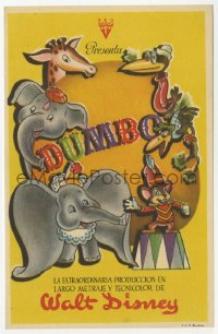 8s228 DUMBO Spanish herald 1944 different colorful art from Walt Disney circus elephant classic!