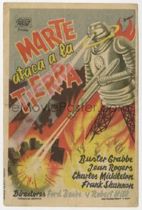 8s232 FLASH GORDON'S TRIP TO MARS Spanish herald 1947 different Baneo art of robot destroying city!
